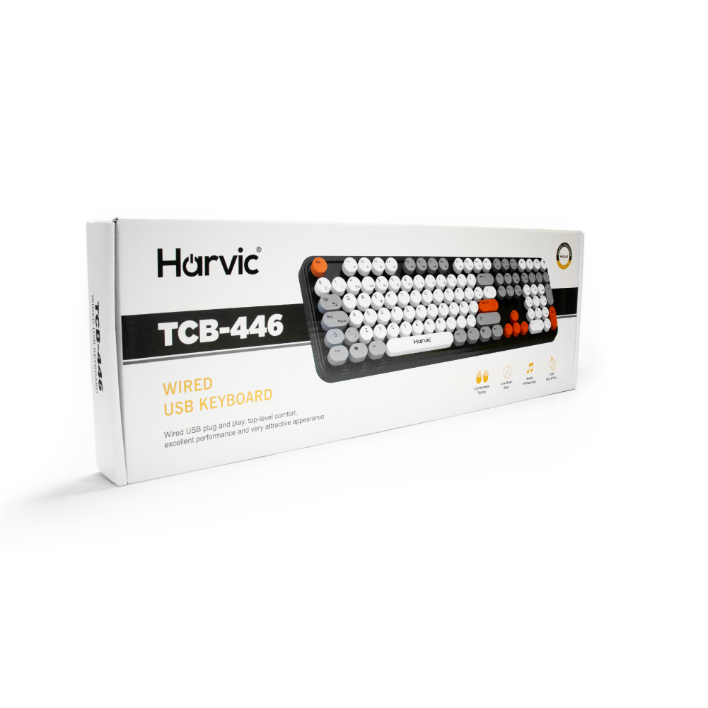 Teclado USB Silencioso para Oficina y Gaming