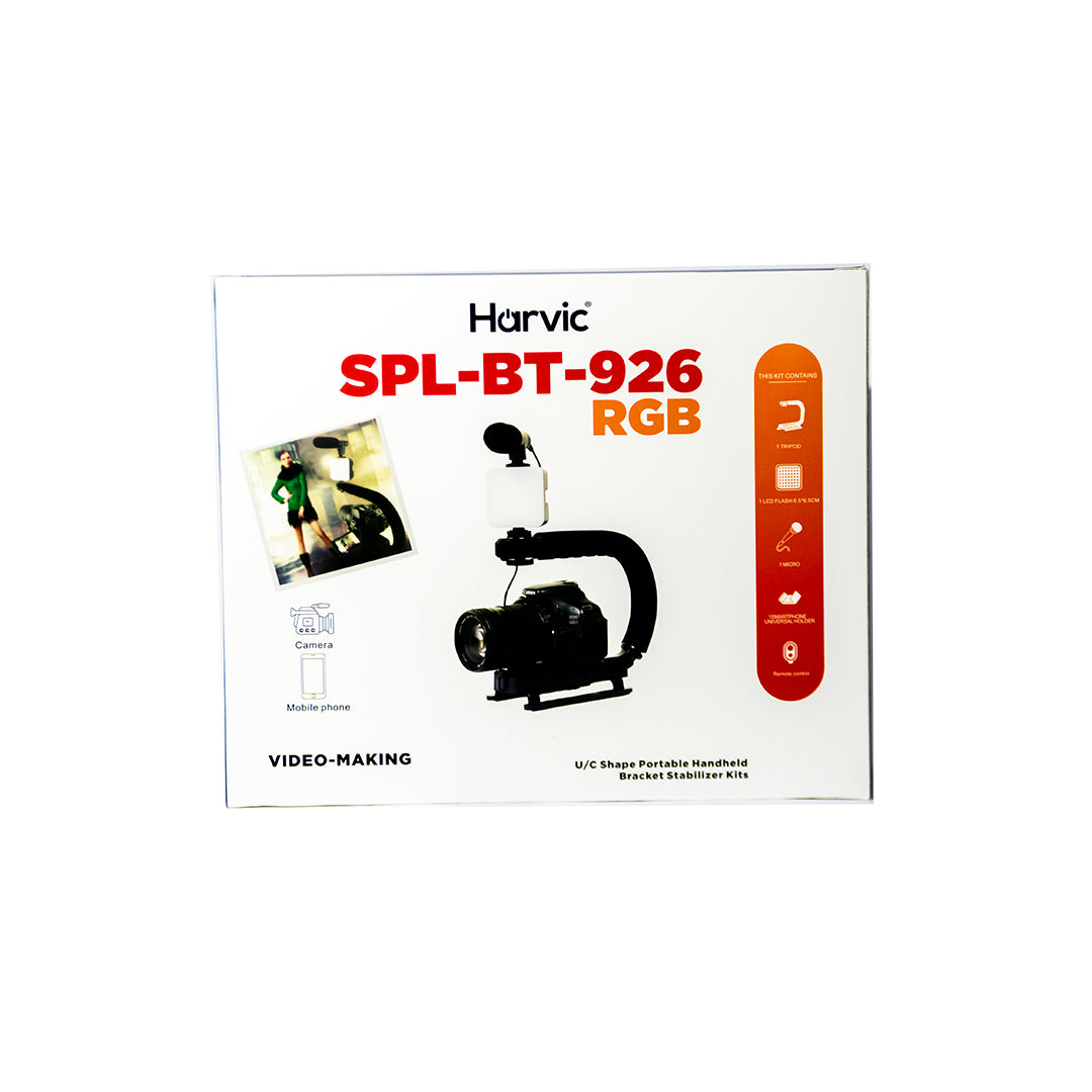 Estabilizador LED y Micrófono Harvic SPL-BT-926-RGB