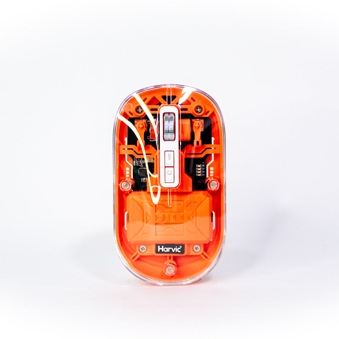 Mouse Inalámbrico Transparente RGB Harvic MBTR-404