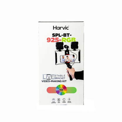 Trípode Kit RGB con Micrófono Harvic SPL-BT-925-RGB