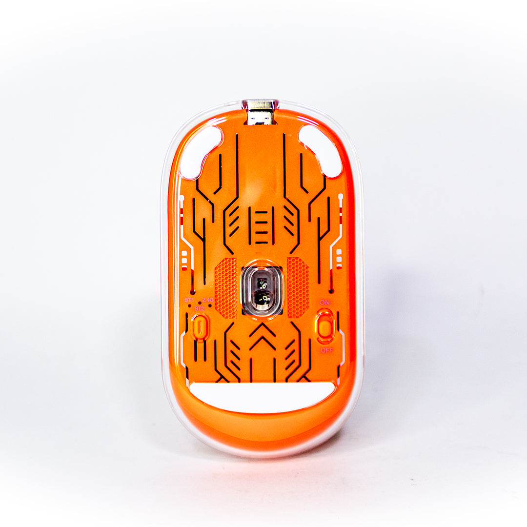 Mouse Inalámbrico Transparente RGB Harvic MBTR-404