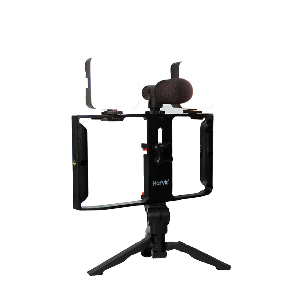 Trípode Kit RGB con Micrófono Harvic SPL-BT-925-RGB