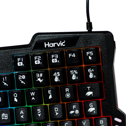 Teclado Gaming RGB Harvic TCB-447