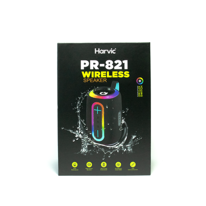 Parlante Bluetooth Portátil con Luz RGB – Harvic PR-821