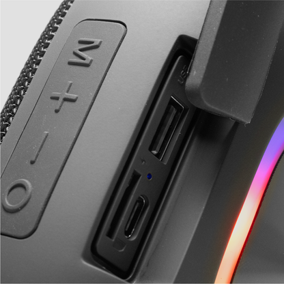 Parlante Bluetooth Portátil Impermeable con Luz RGB – Harvic PR-822