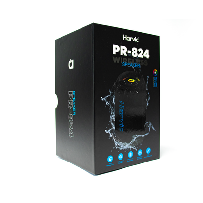 Parlante Bluetooth Portátil Impermeable con Luz RGB – Harvic PR-824