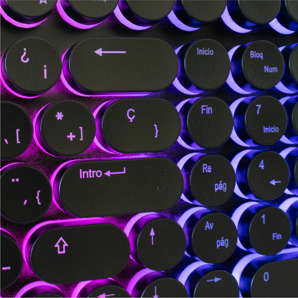 Teclado Gamer USB con Luz RGB
