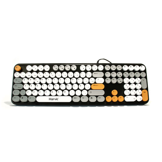Teclado USB Silencioso para Oficina y Gaming